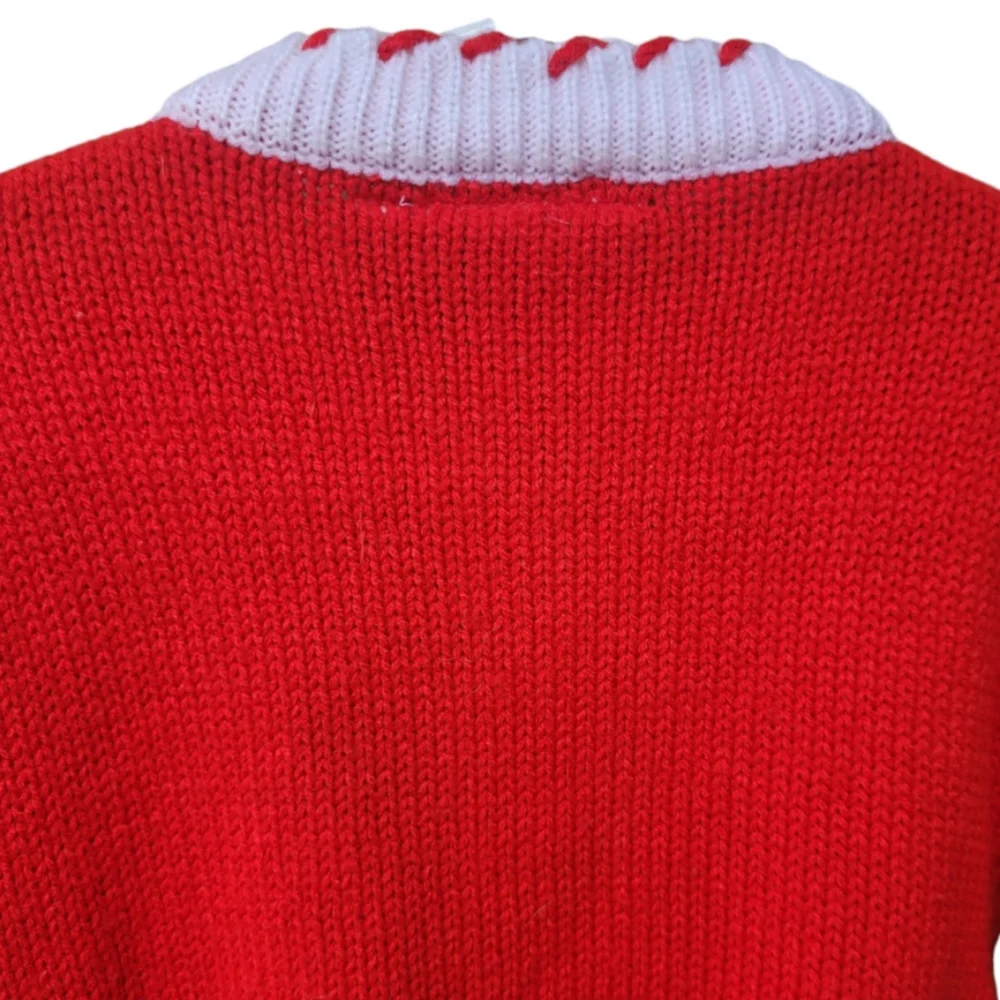 Pride N Joy Vintage Christmas Cardigan Sweater Red Size 18 Months